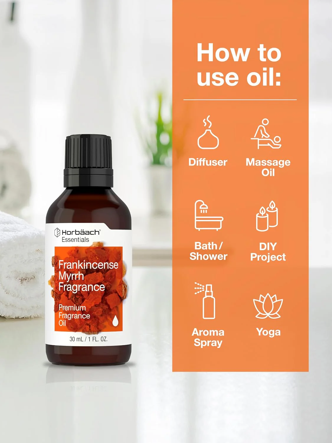 Frankincense Myrrh Premium Fragrance Oil, 1 fl oz (30 mL) Dropper Bottle - Image 4