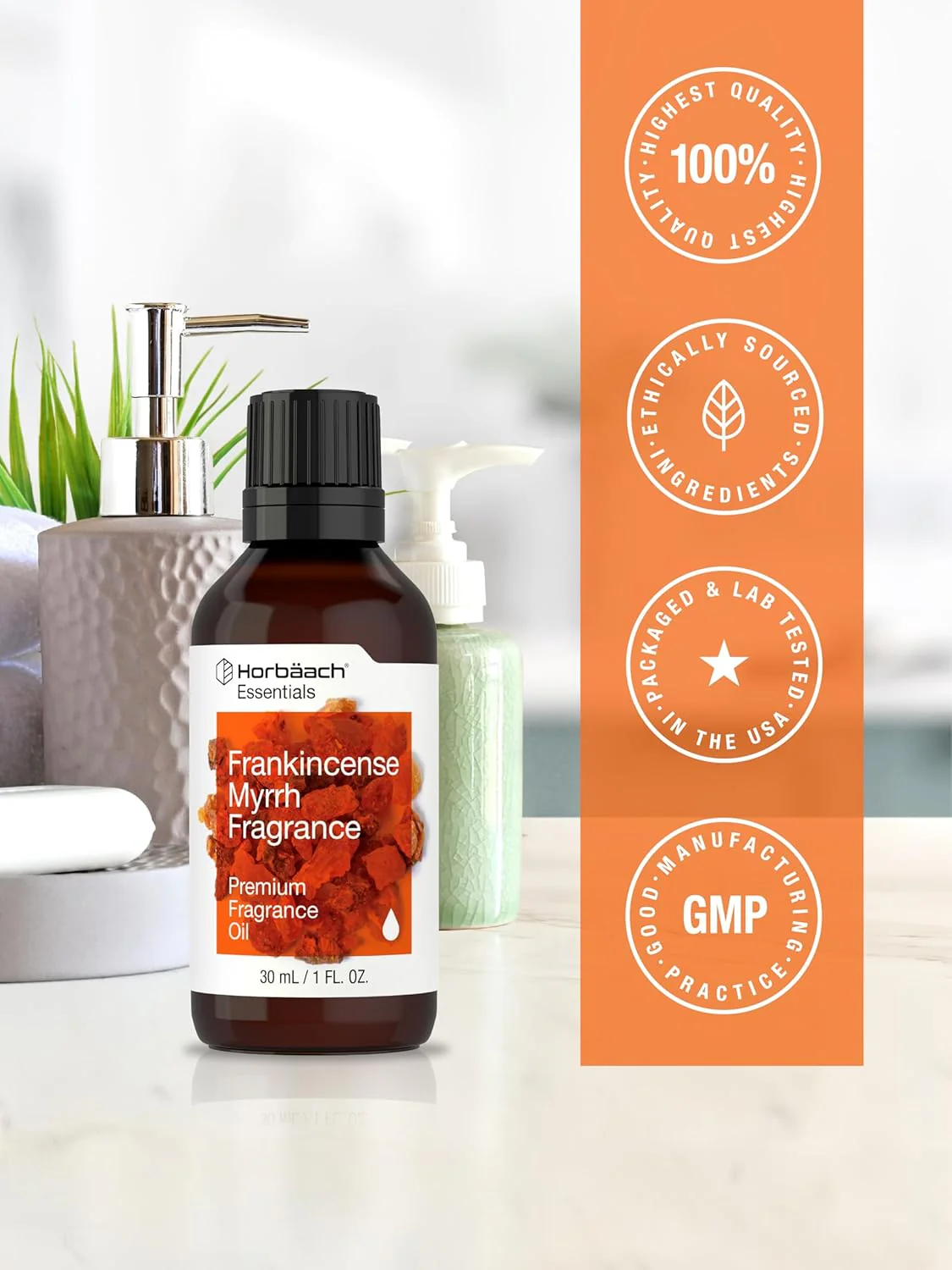 Frankincense Myrrh Premium Fragrance Oil, 1 fl oz (30 mL) Dropper Bottle - Image 6