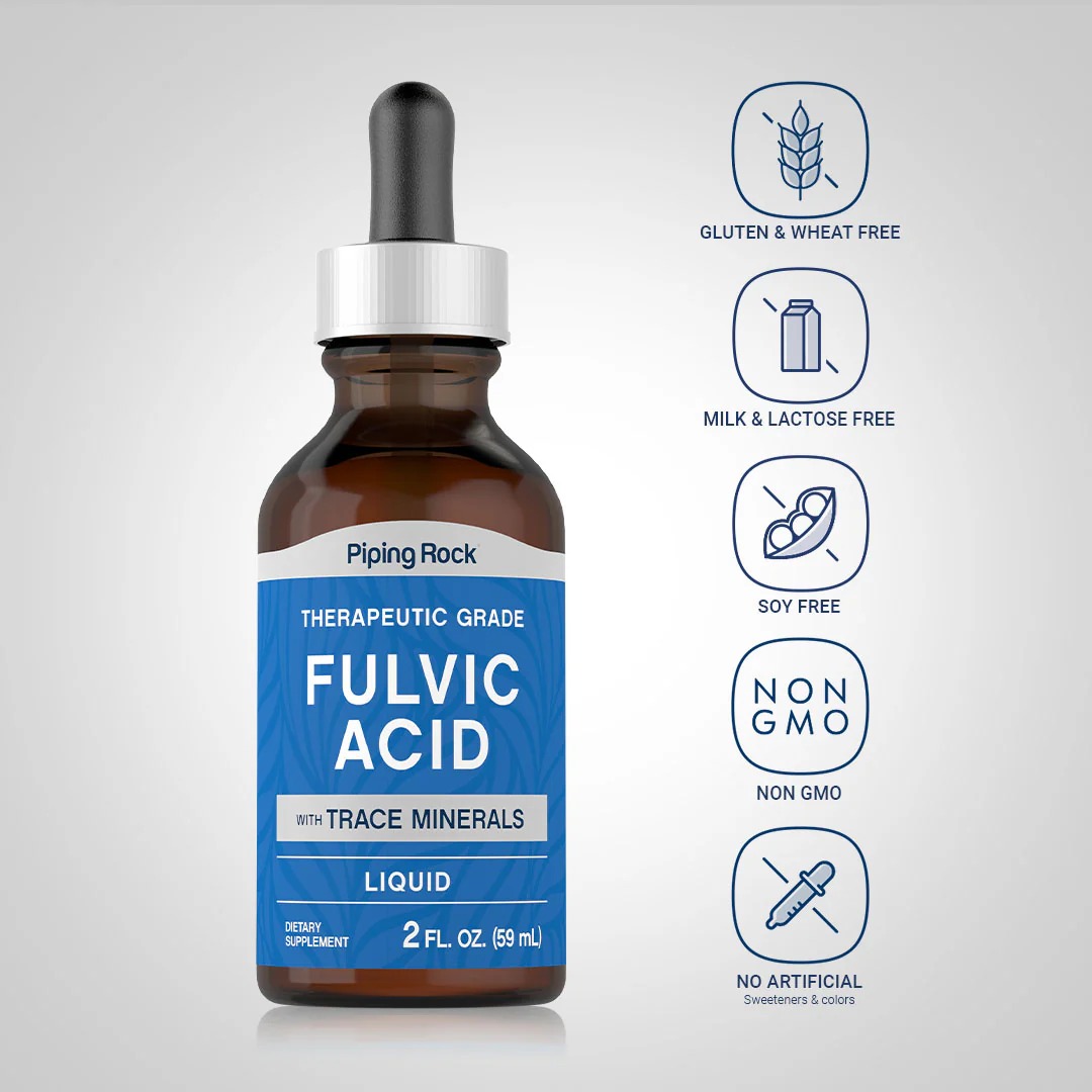 Fulvic Acid with Trace Minerals, 2 fl oz (59 mL) Dropper Bottle - Image 4