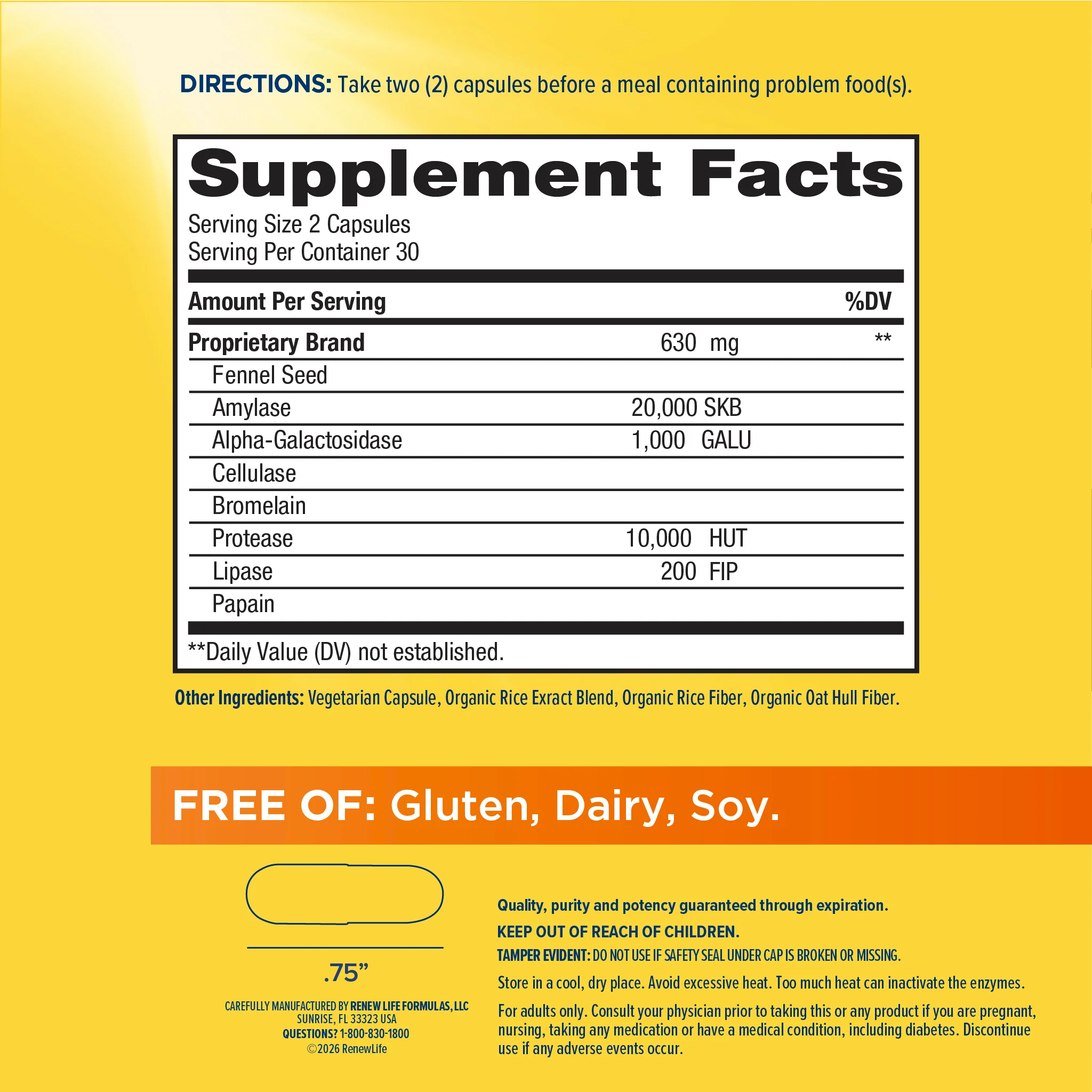 Gas Stop Fast Acting, 60 Vegan Capsules - Image 3