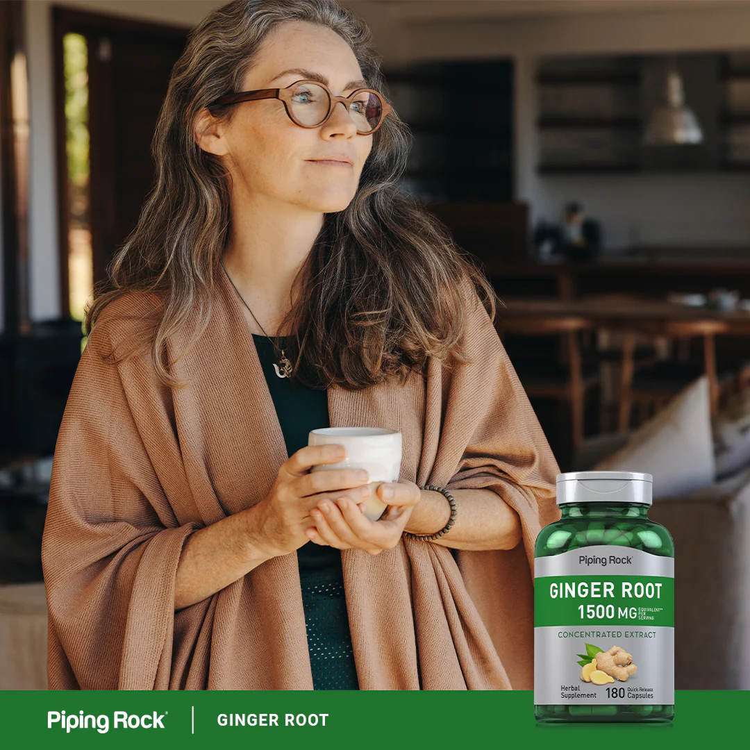 Ginger Root, 1500 mg (per serving), 180 Quick Release Capsules - Image 7