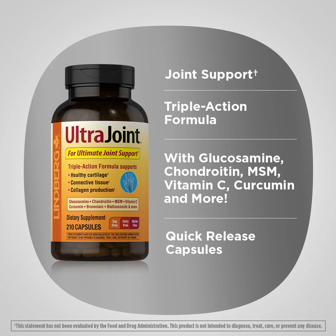 Glucosamine, Chondroitin, Turmeric & MSM UltraJoint, 210 Capsules, 2  Bottles - Image 4