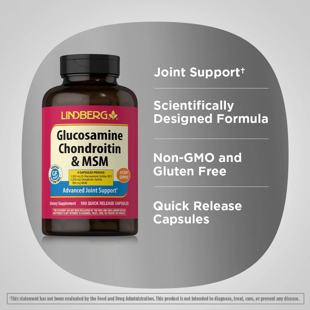 Glucosamine Chondrotin & MSM, 180 Quick Release Capsules - Image 4