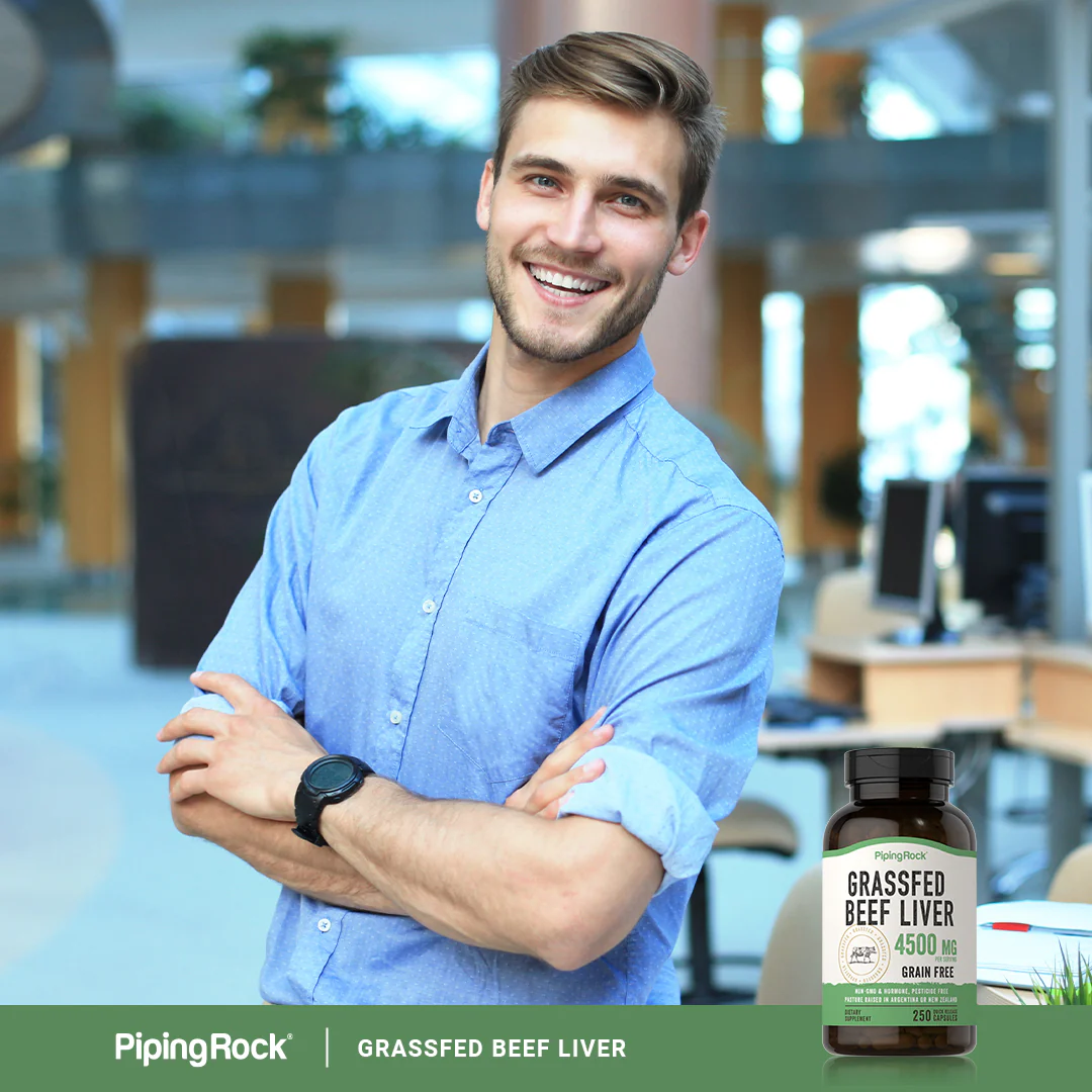 Grass Fed Beef Liver, 4500 mg (per serving), 250 Quick Release Capsules, 2  Bottles - Image 7