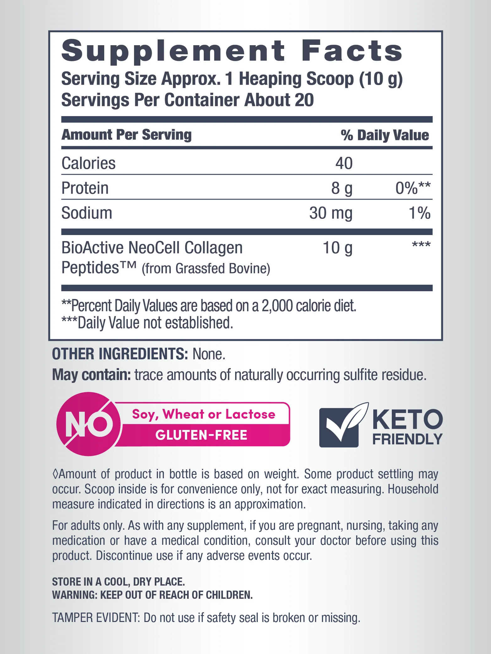 Grassfed Collagen Peptides, 14 oz (400 g) Powder - Image 3