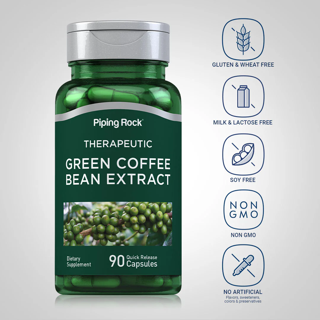 Green Coffee Bean Extract, 400 mg, 90 Quick Release Capsules - Image 5
