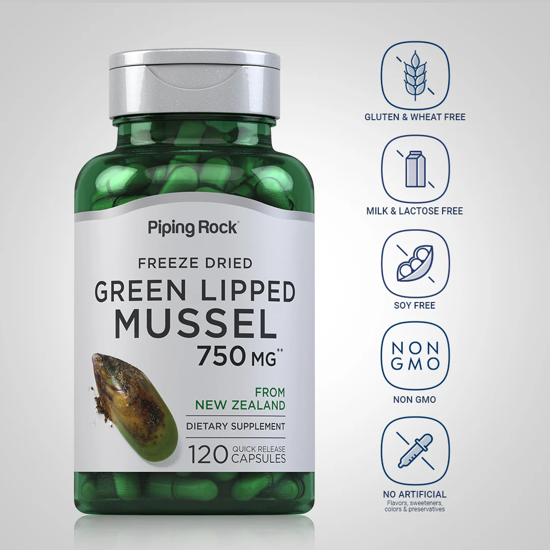Green Lipped Mussel Freeze Dried from New Zealand, 750 mg, 120 Quick Release Capsules, 2  Bottles - Image 5