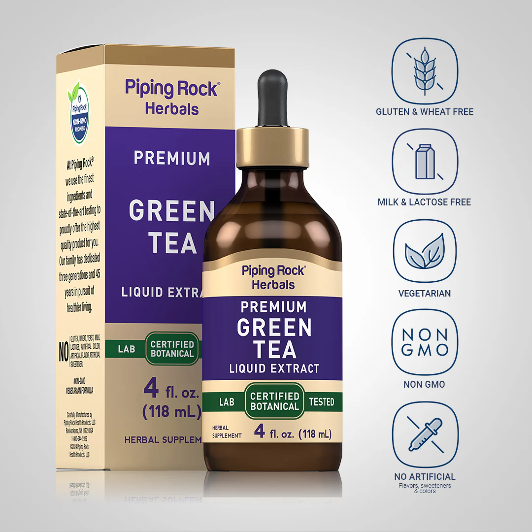 Green Tea Liquid Extract, 4 fl oz (118 mL) Dropper Bottle - Image 4