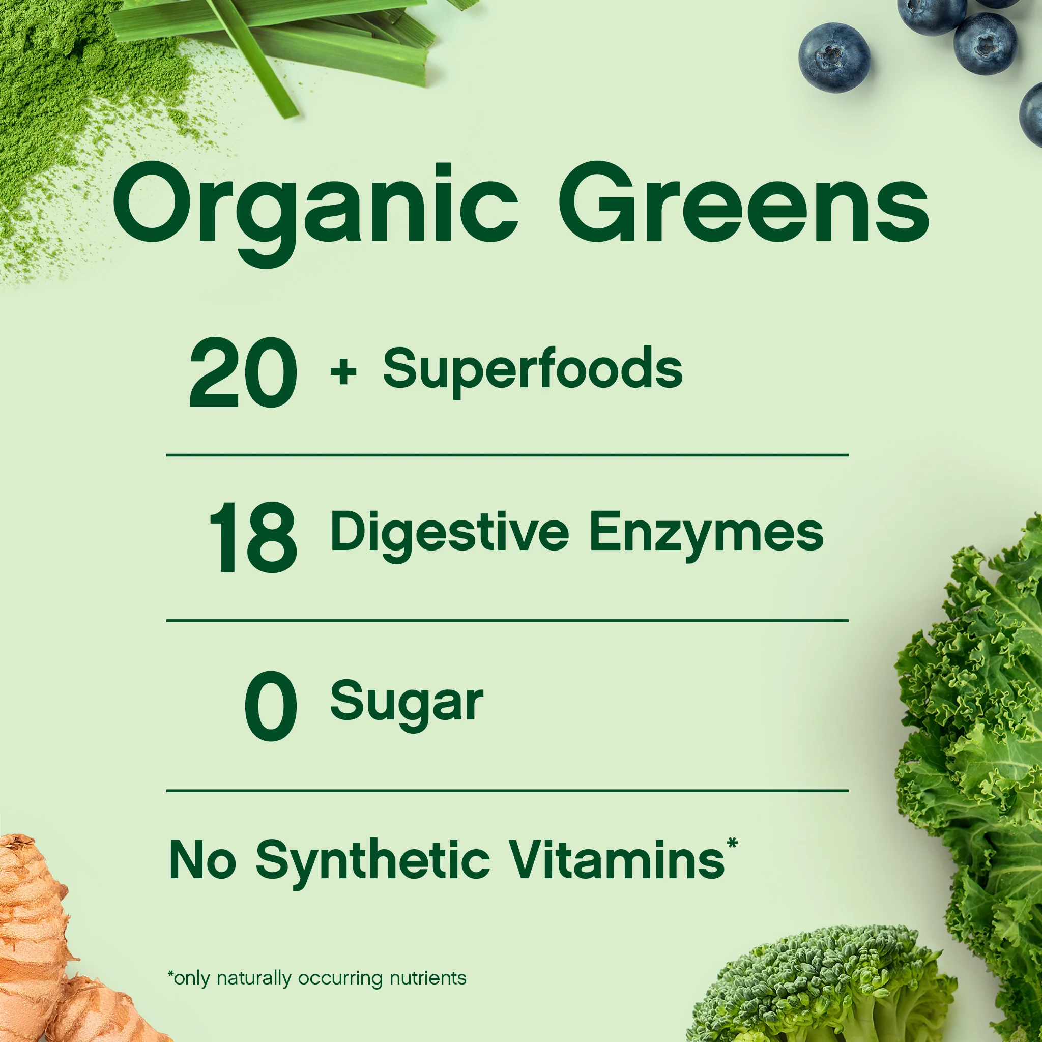 Greens Powder Unflavored (Organic), 5.3 oz (150 g) Bottle - Image 6