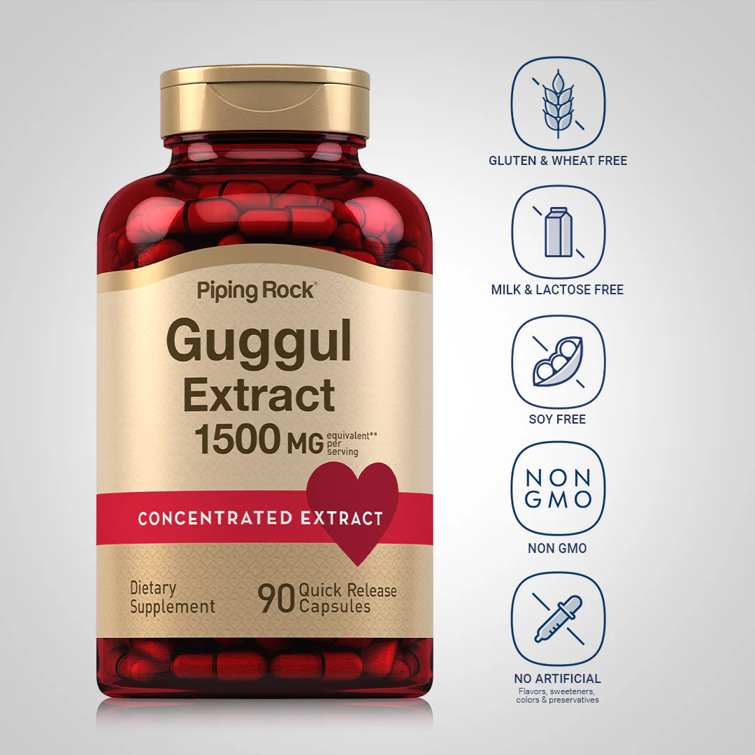 Guggul Extract, 1500 mg (per serving), 90 Quick Release Capsules - Image 5