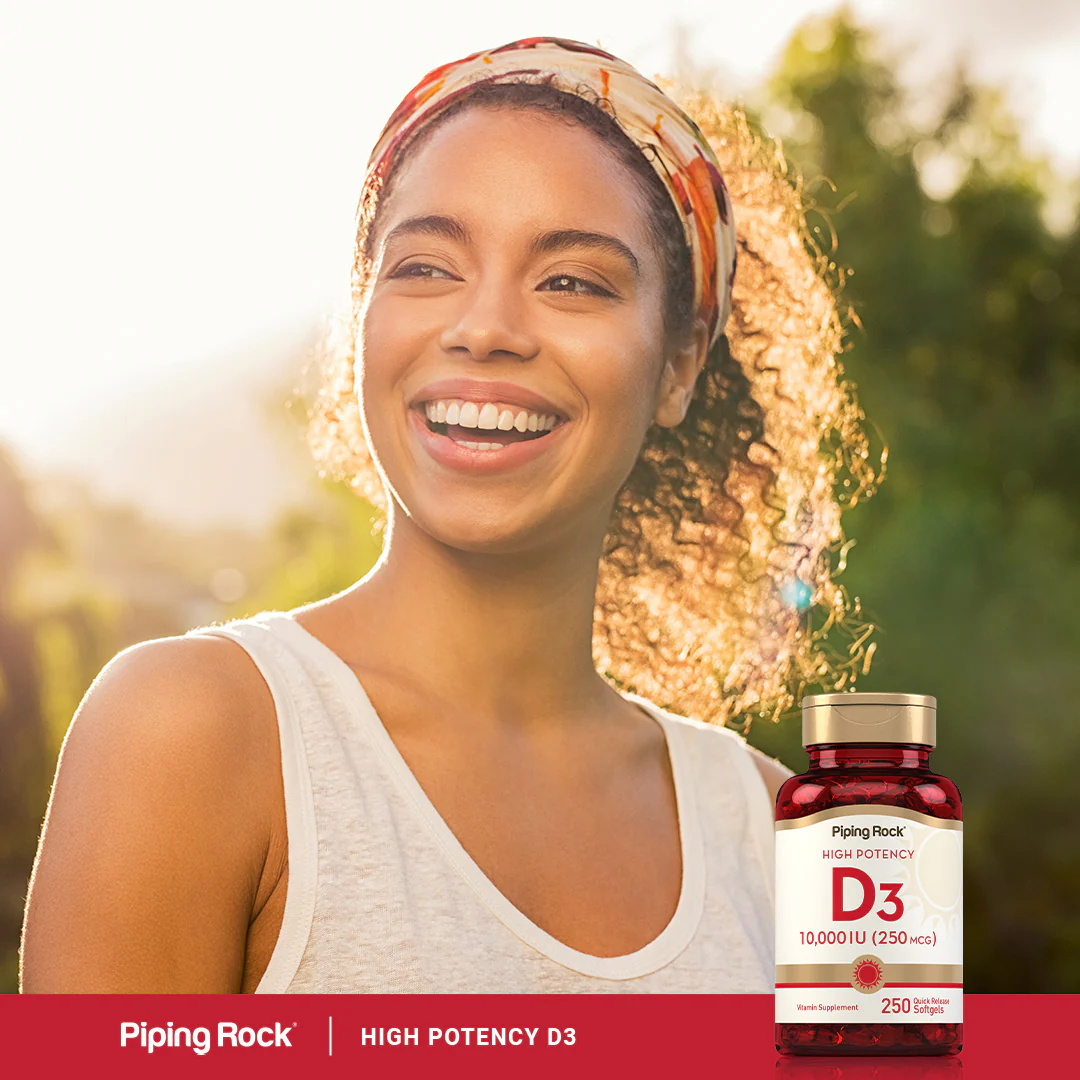High Potency Vitamin D3, 10,000 IU, 250 Quick Release Softgels - Image 7