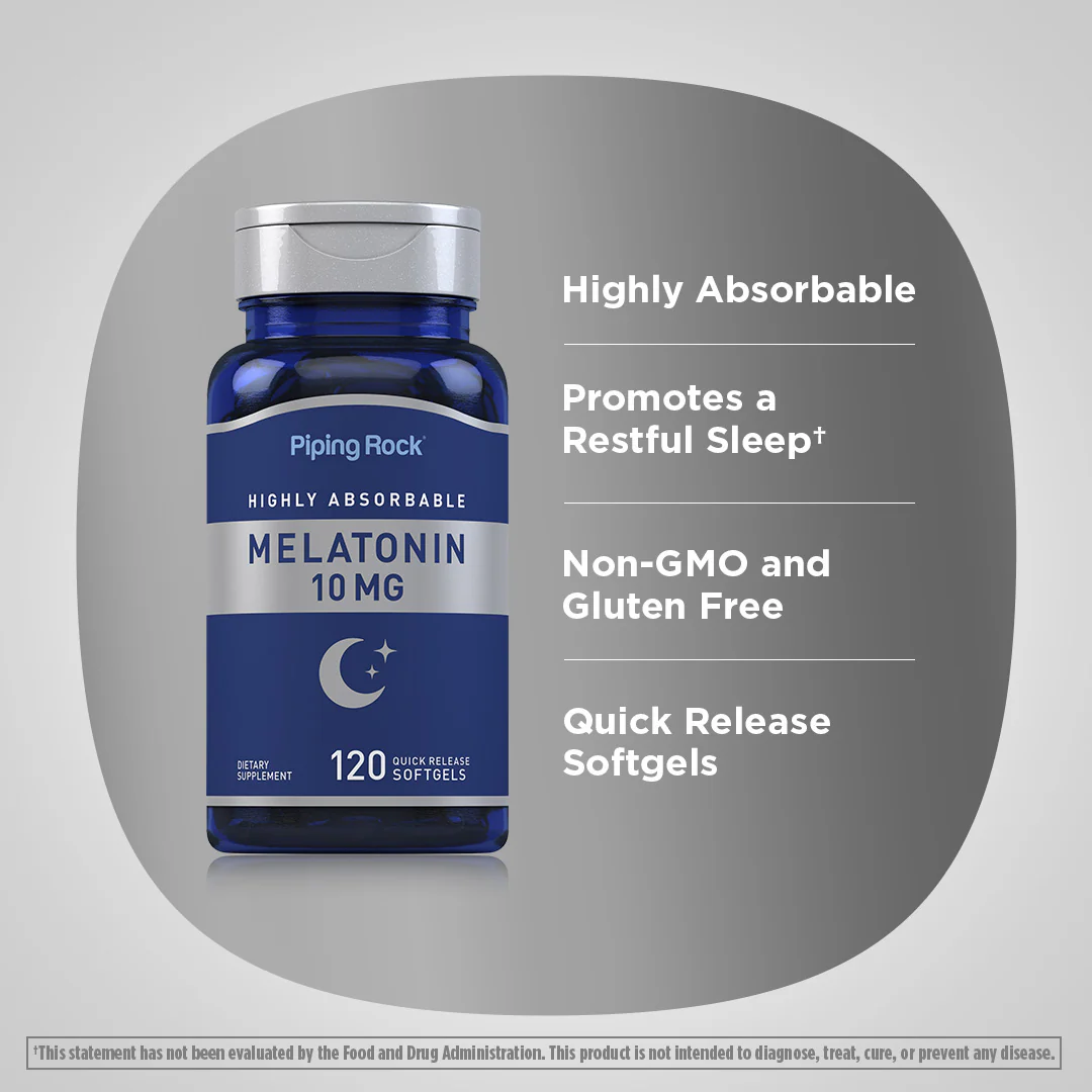 Highly Absorbable Melatonin, 10 mg, 120 Quick Release Softgels - Image 3