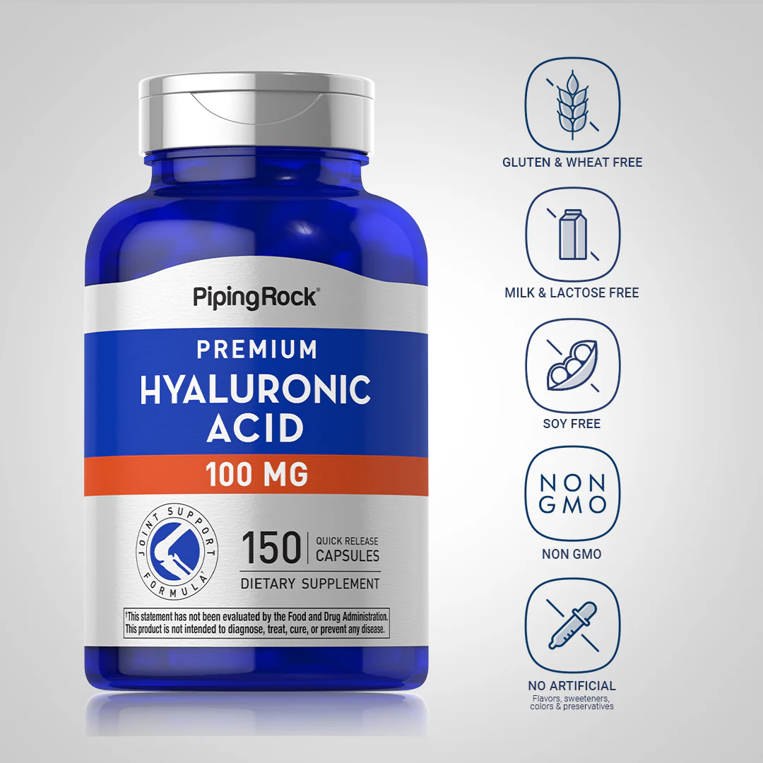 Hyaluronic Acid, 100 mg, 150 Quick Release Capsules - Image 5