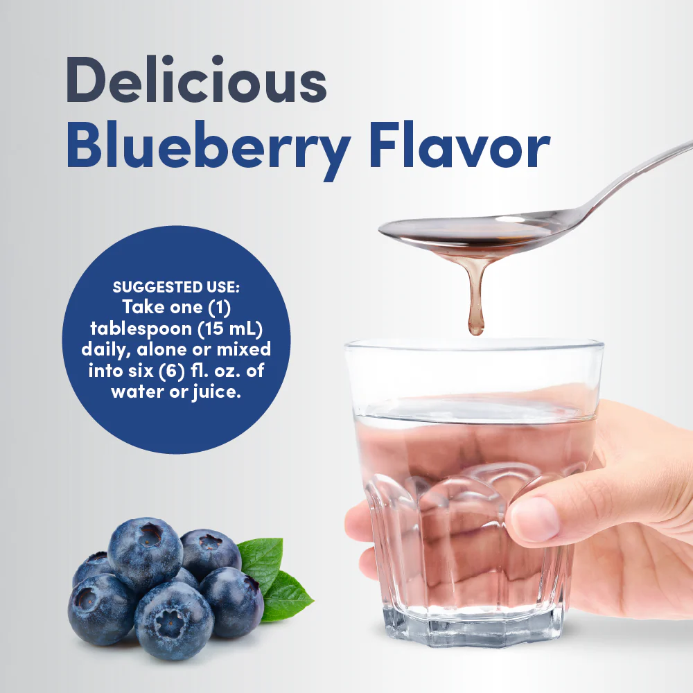 Hyaluronic Acid 100 mg plus C Liquid Blueberry Flavor, 16 fl oz (473 mL) Liquid - Image 5