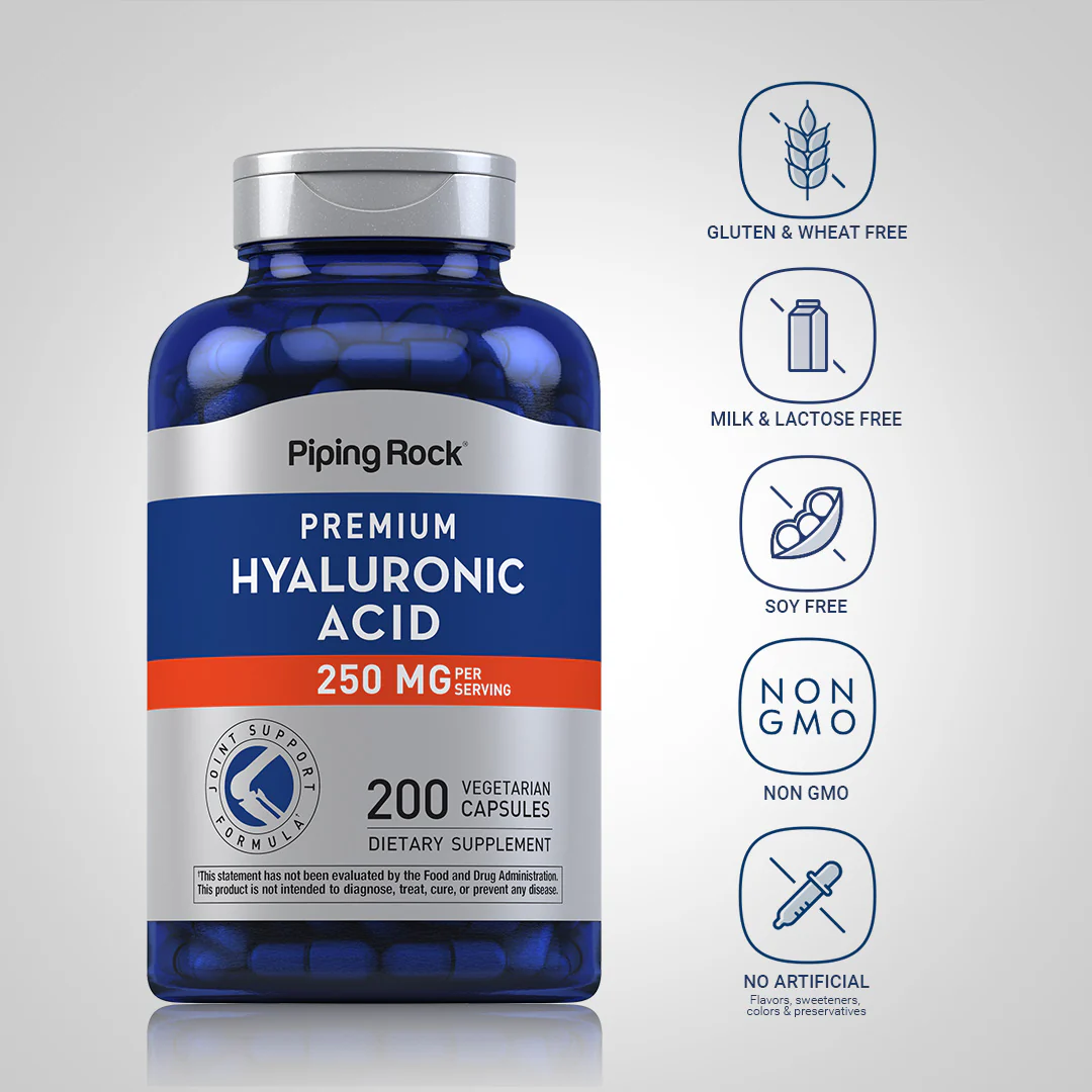 Hyaluronic Acid, 250 mg (per serving), 200 Quick Release Capsules - Image 4