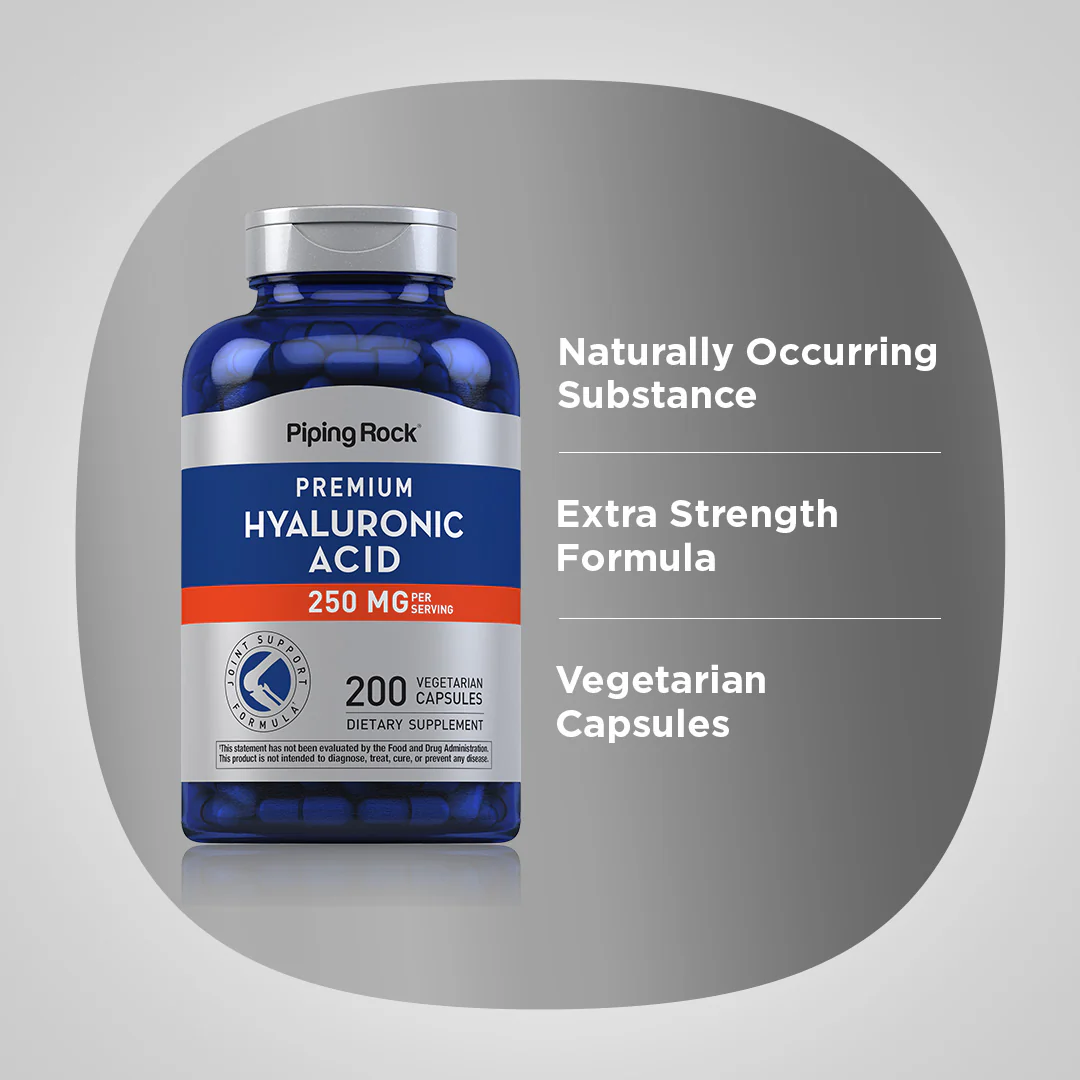 Hyaluronic Acid, 250 mg (per serving), 200 Quick Release Capsules, 2  Bottles - Image 3
