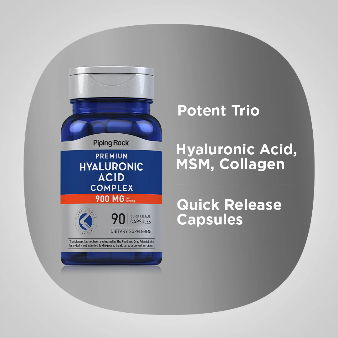 Hyaluronic Acid Complex, 900 mg (per serving), 90 Quick Release Capsules - Image 4