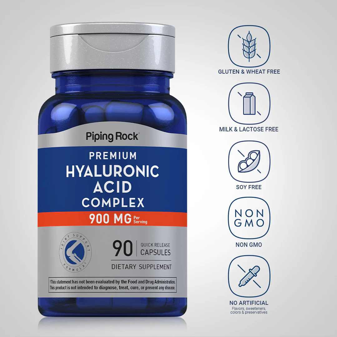 Hyaluronic Acid Complex, 900 mg (per serving), 90 Quick Release Capsules - Image 5