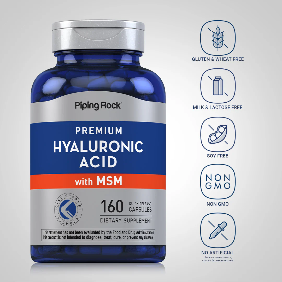 Hyaluronic Acid with MSM, 160 Quick Release Capsules, 2  Bottles - Image 5