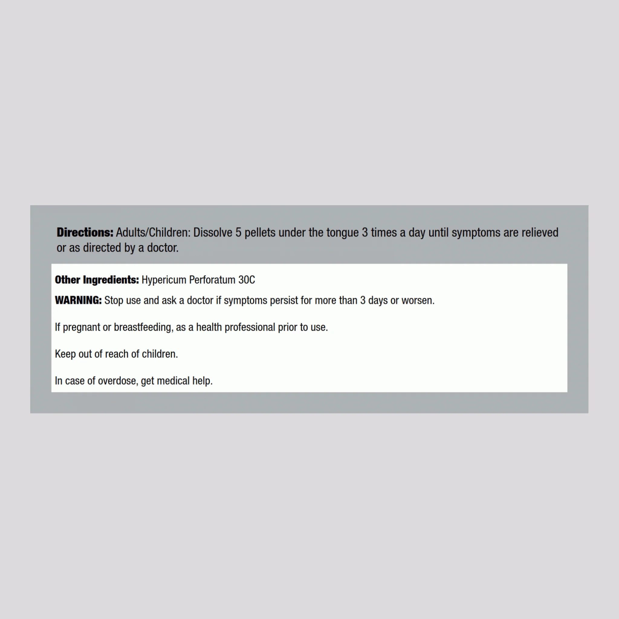 Hypericum Perforatum 30C Homeopathic Formula for Pain or Minor Injuries to Extremities, 80 Pellets - Image 2