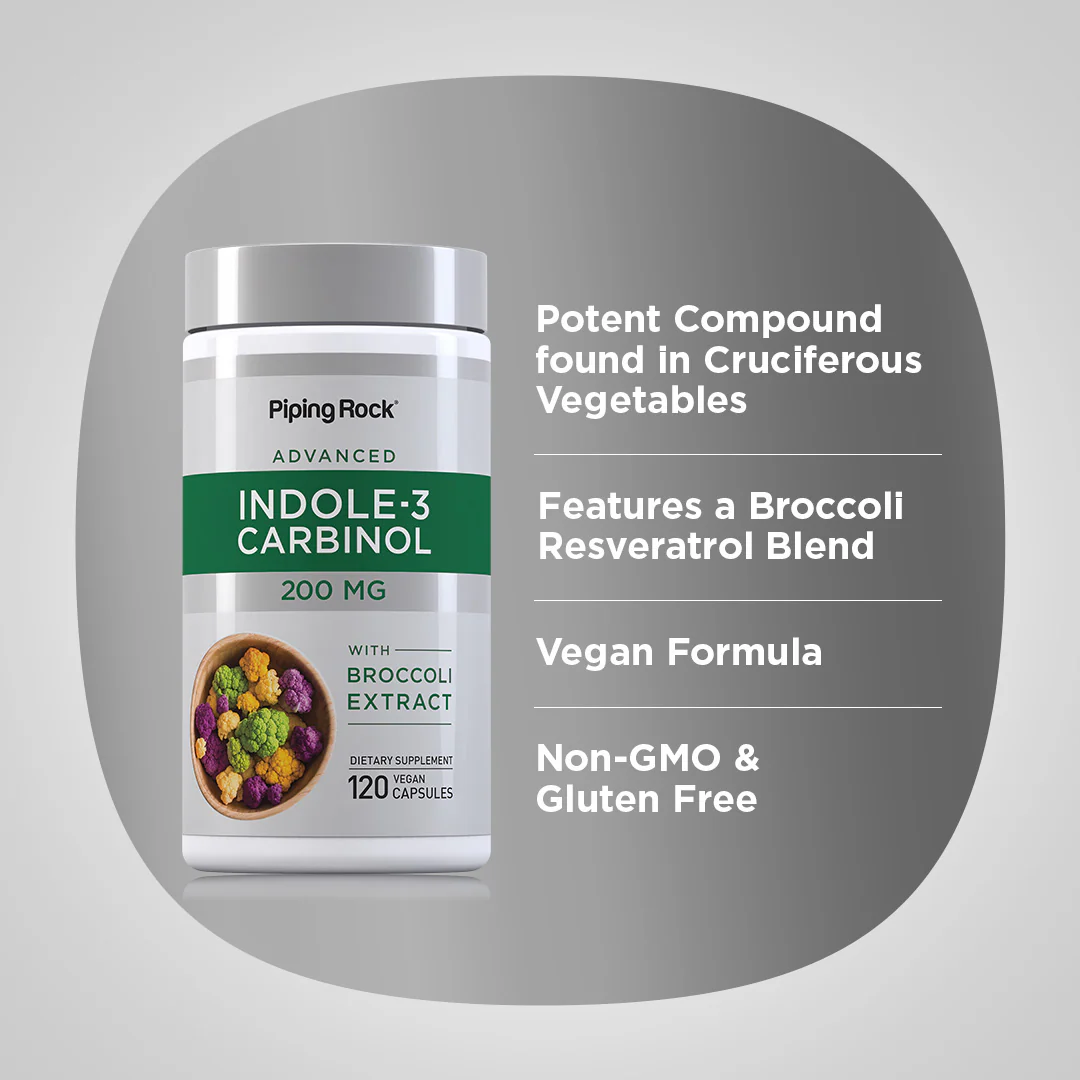 Indole-3-Carbinol with Resveratrol, 200 mg, 120 Vegan Capsules, 2  Bottles - Image 4