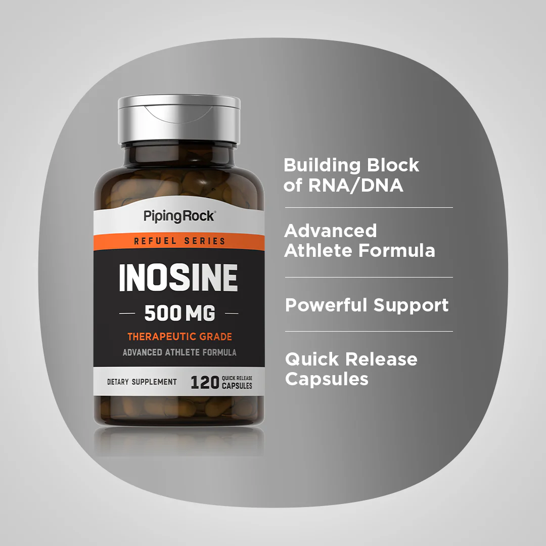 Inosine, 500 mg, 120 Quick Release Capsules - Image 4