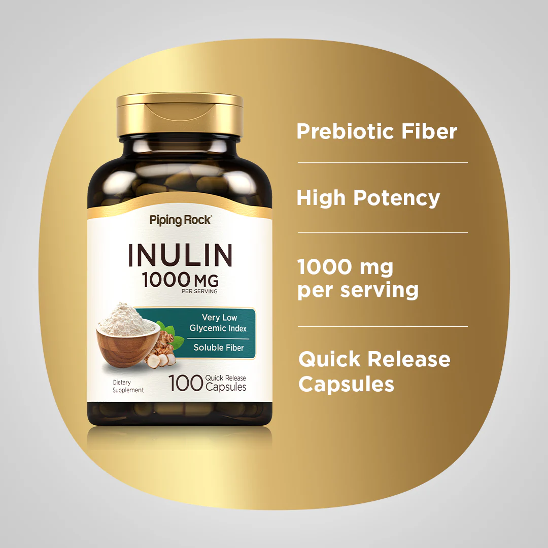Inulin, 1000 mg (per serving), 100 Quick Release Capsules - Image 3
