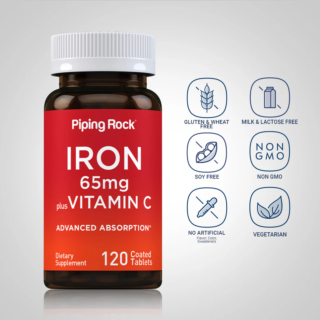 Iron + Vitamin C, 120 Coated Tablets - Image 4