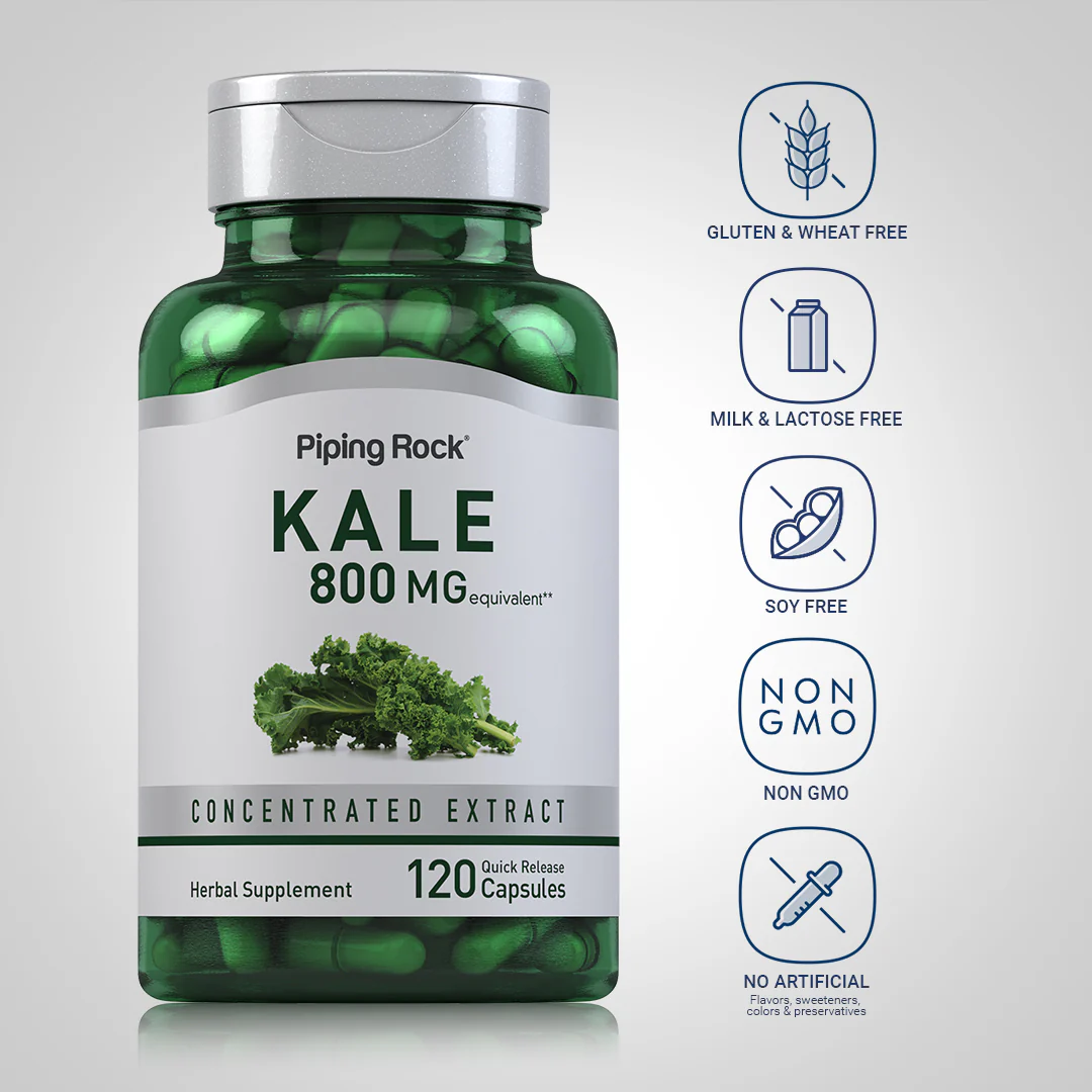Kale, 800 mg, 120 Quick Release Capsules - Image 5