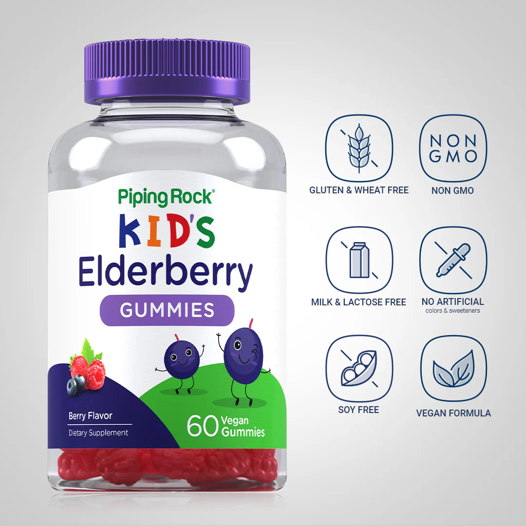 Kids Elderberry (Berry), 60 Vegan Gummies - Image 4