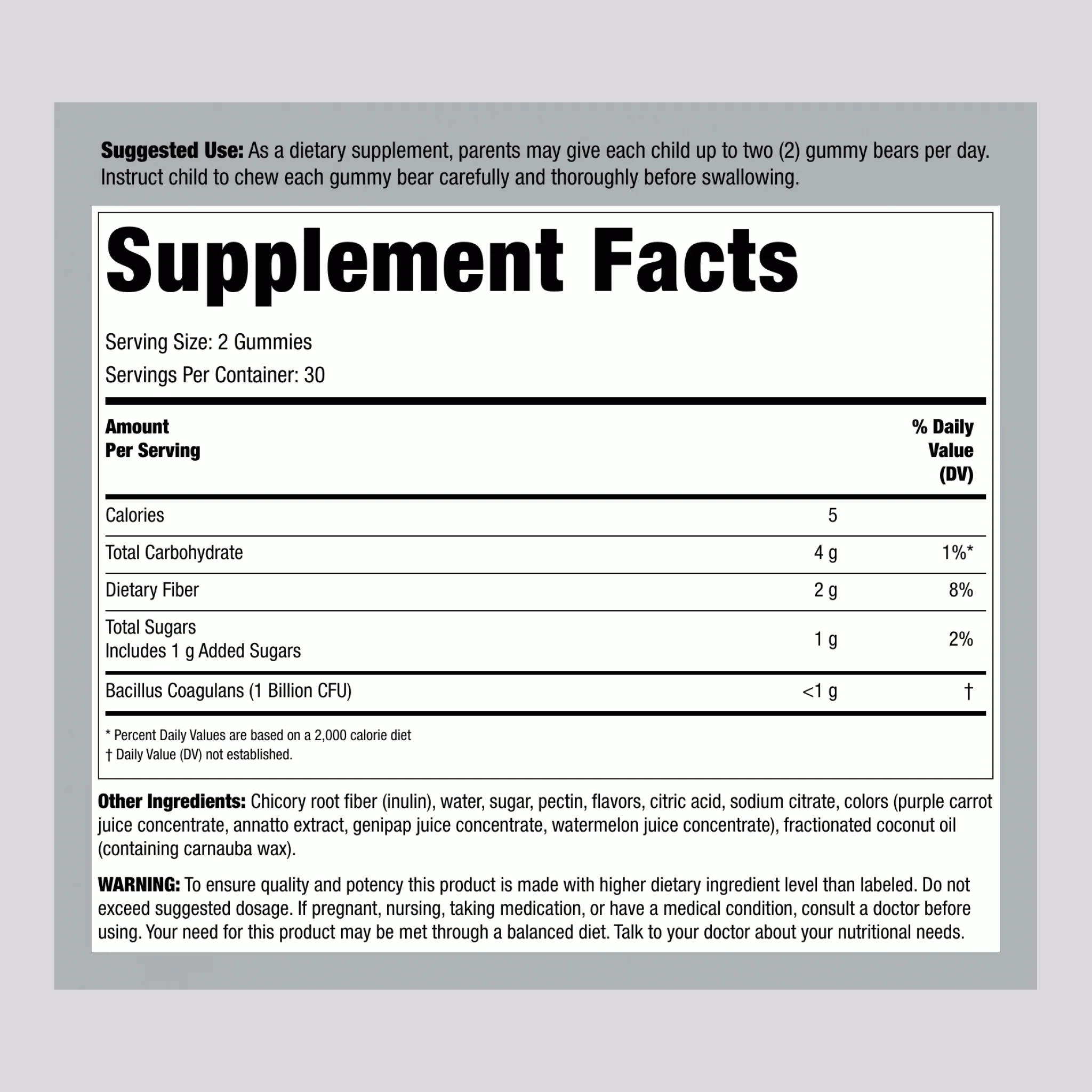 Kids Probiotic, 1 Billion (per serving), 60 Gummies - Image 2
