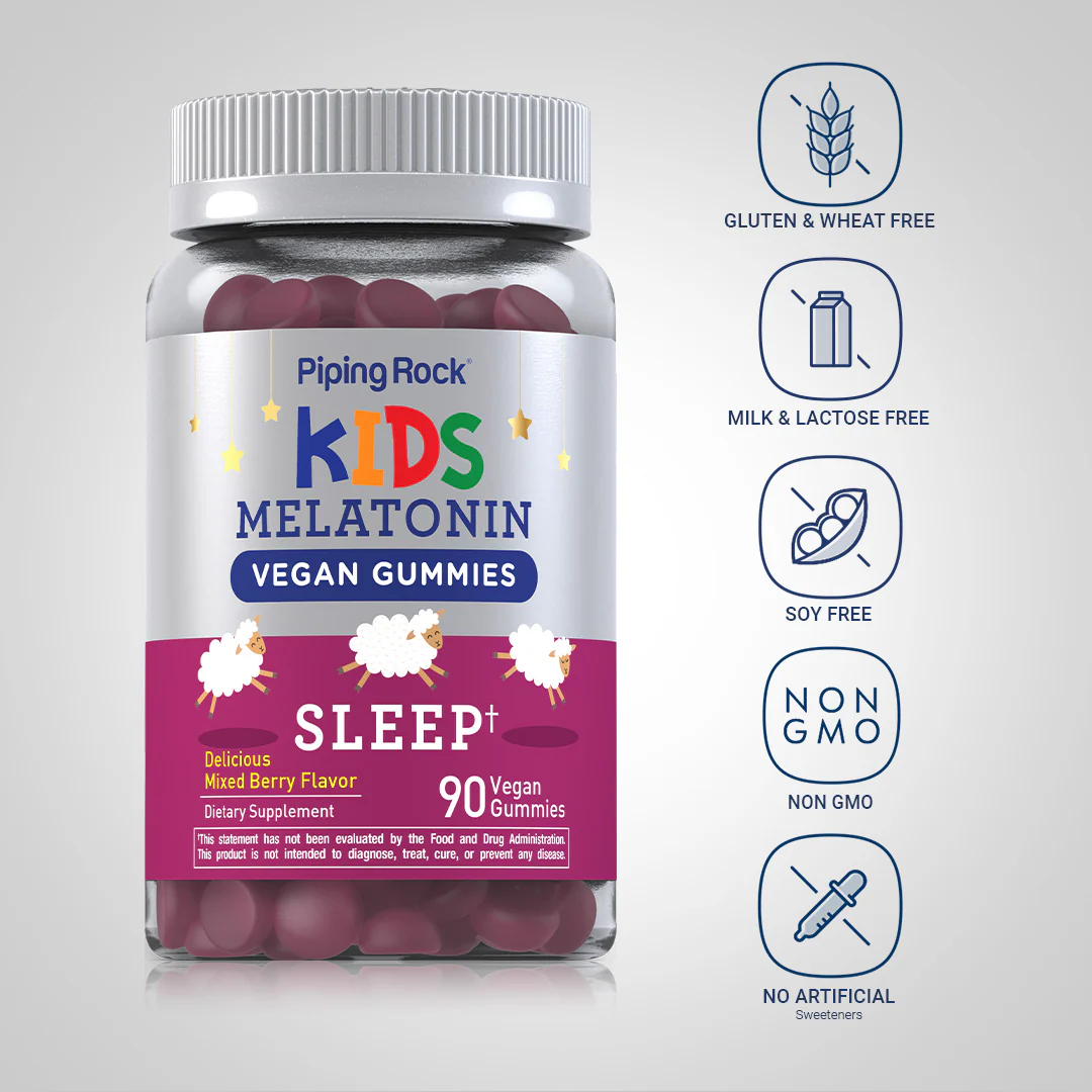 Kids Sleep Melatonin (Cherry), 90 Vegan Gummies - Image 4
