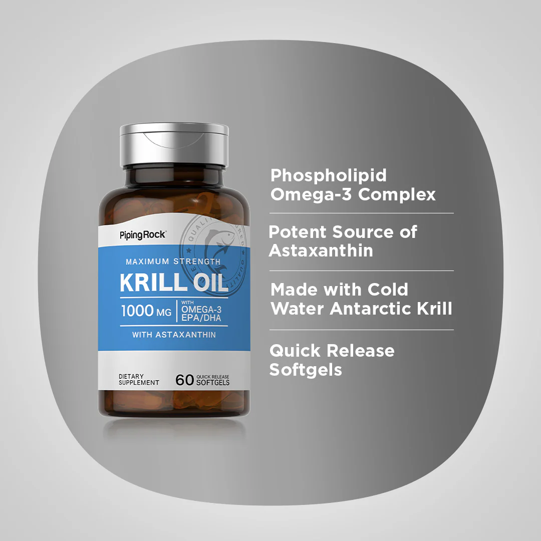 Krill Oil, 1000 mg, 60 Quick Release Softgels - Image 4