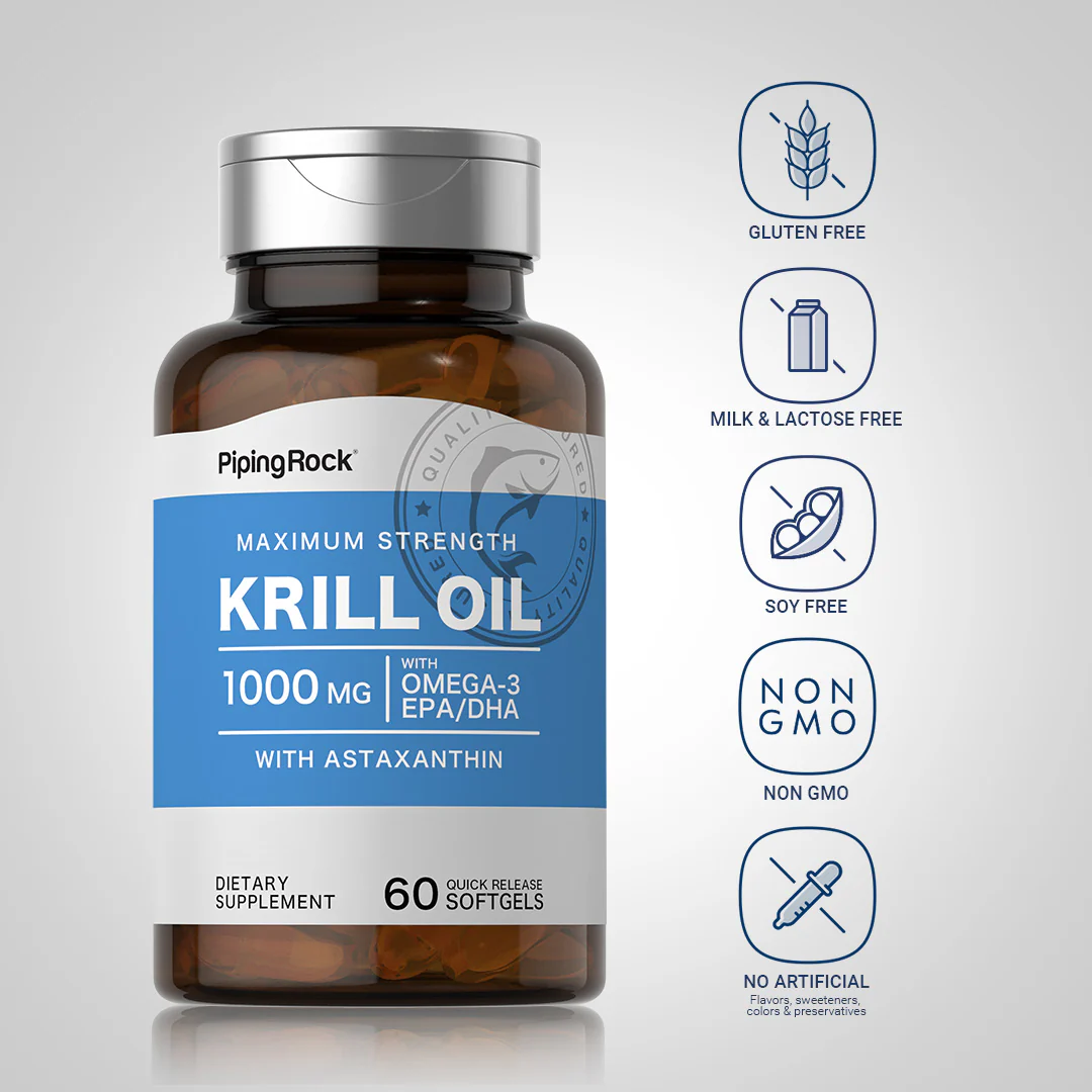 Krill Oil, 1000 mg, 60 Quick Release Softgels - Image 5