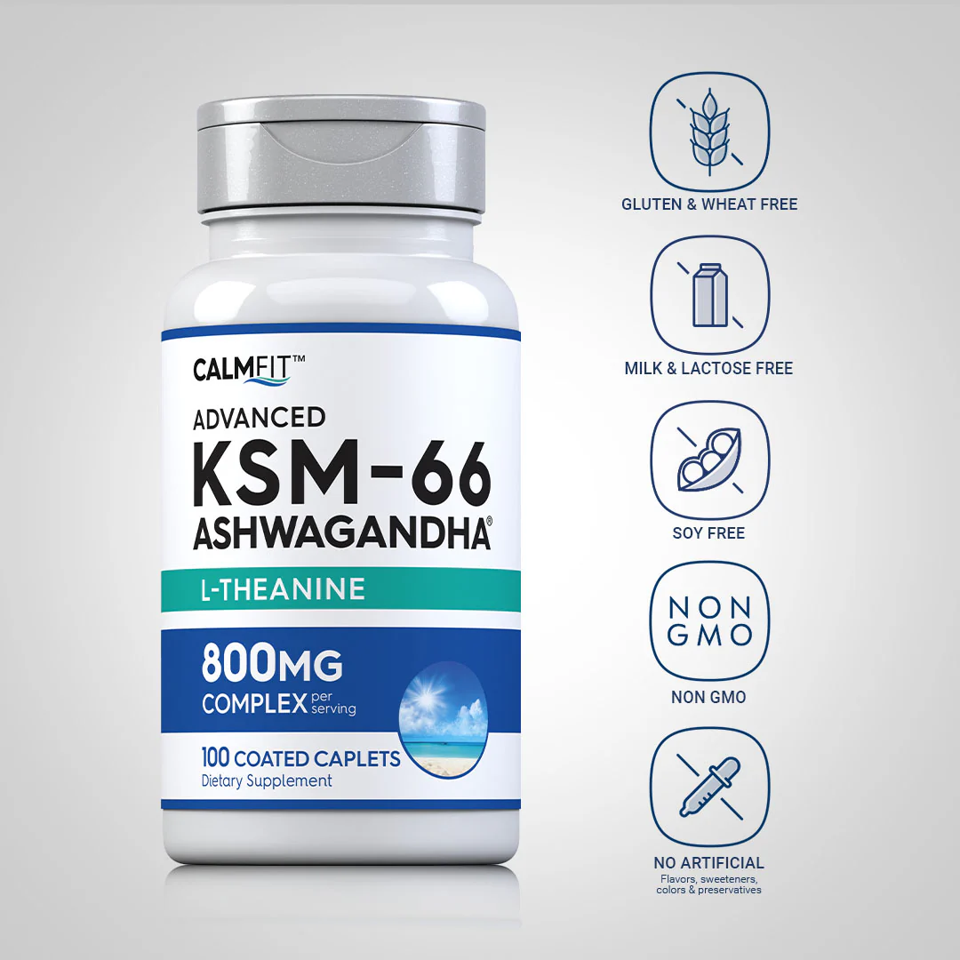 KSM-66 Ashwagandha, 800 mg (per serving), 100 Coated Caplets - Image 4