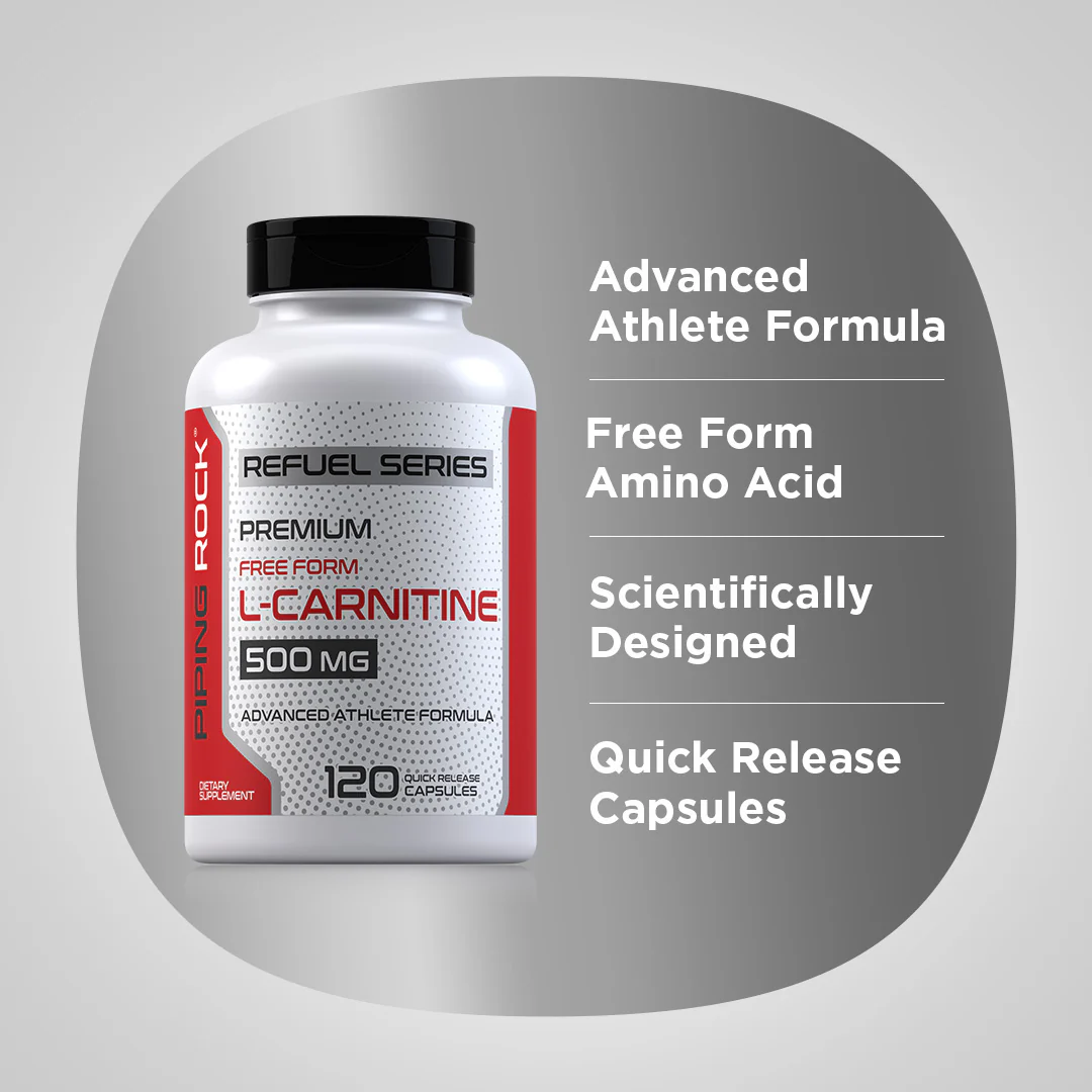 L-Carnitine, 500 mg, 120 Quick Release Capsules, 2  Bottles - Image 3