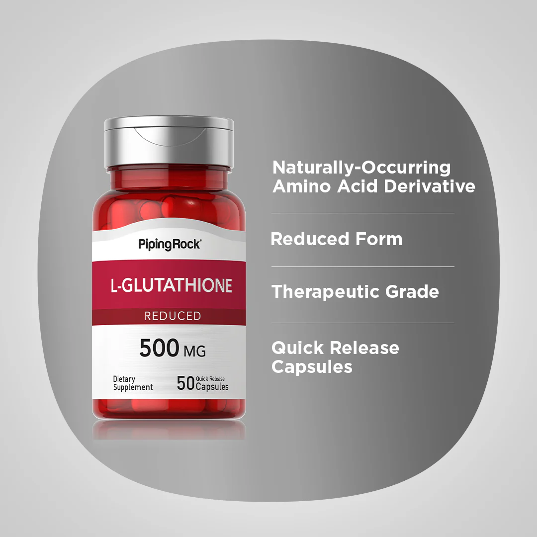 L-Glutathione (Reduced), 500 mg, 50 Quick Release Capsules - Image 4
