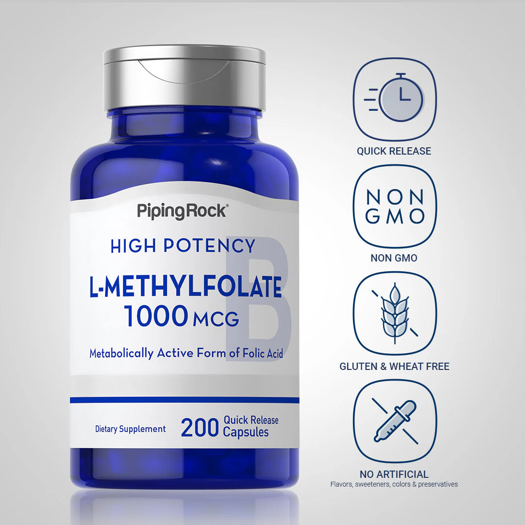 L-Methylfolate, 1000 mcg, 200 Quick Release Capsules, 2  Bottles - Image 5