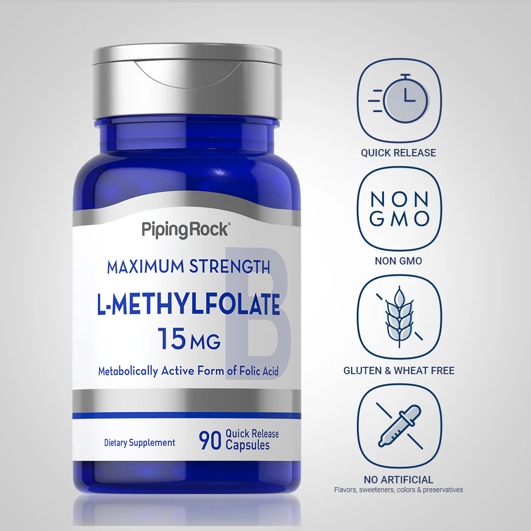 L-Methylfolate, 15 mg, 90 Quick Release Capsules, 2  Bottles - Image 5