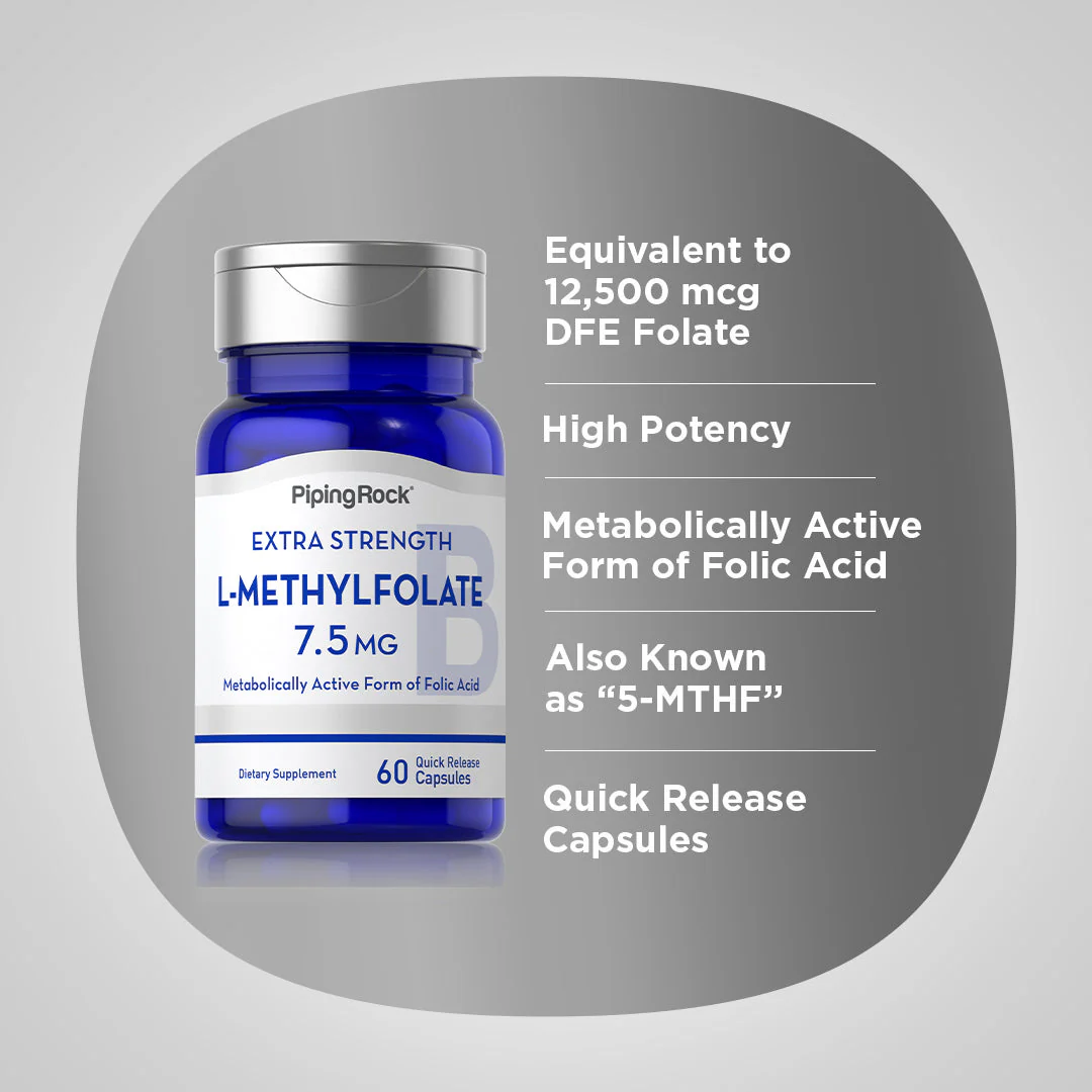 L-Methylfolate, 7.5 mg, 60 Quick Release Capsules, 2  Bottles - Image 5