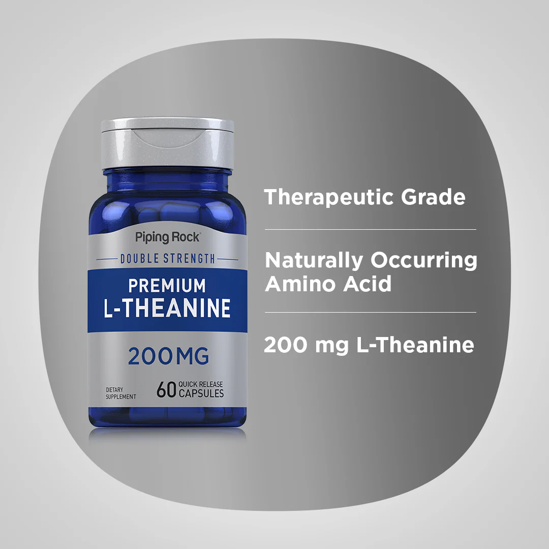L-Theanine, 200 mg, 60 Quick Release Capsules - Image 4