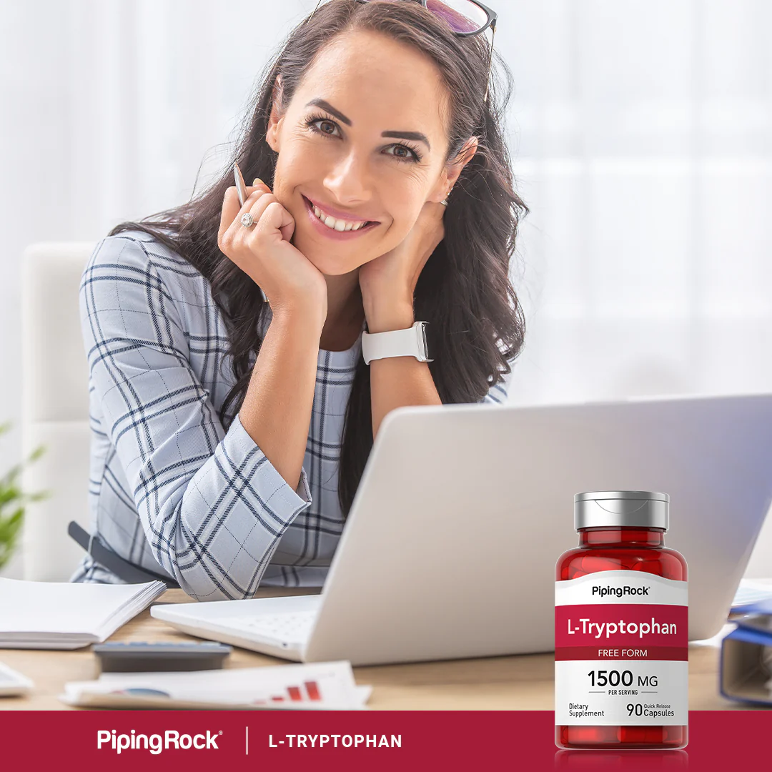 L-Tryptophan, 1500 mg (per serving), 90 Quick Release Capsules - Image 7