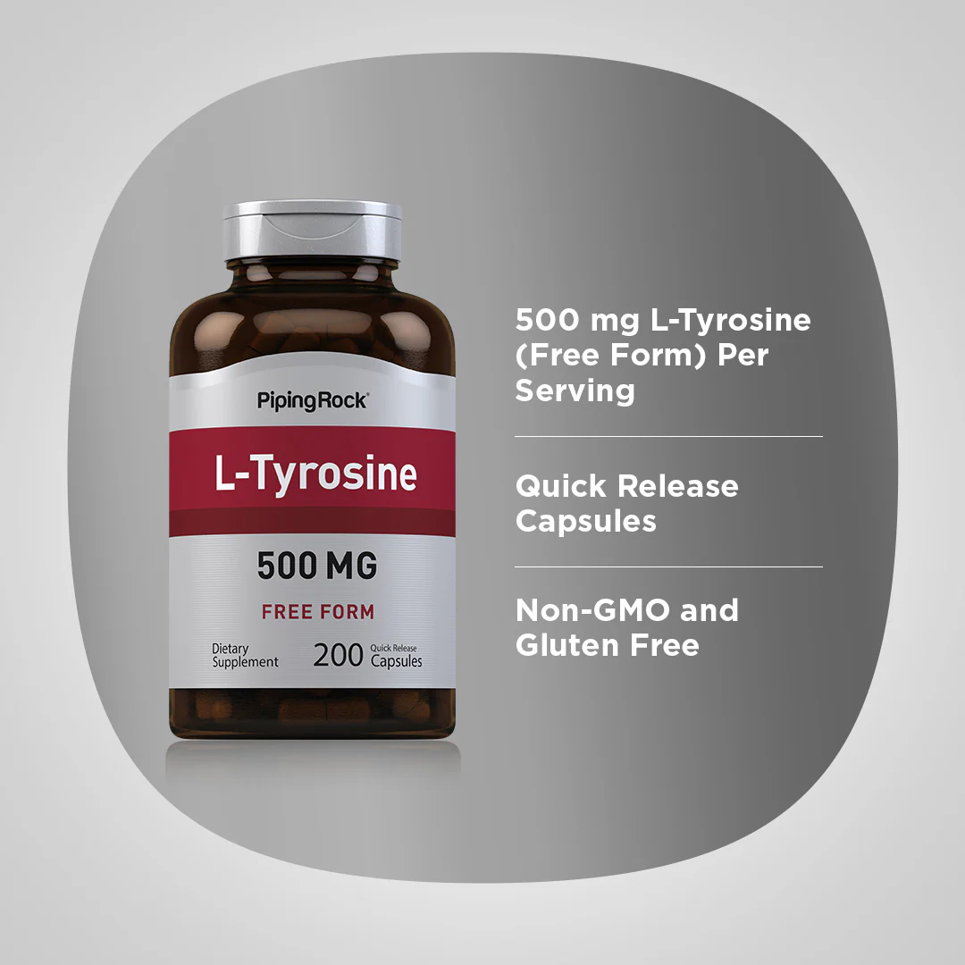 L-Tyrosine, 500 mg, 200 Quick Release Capsules - Image 4