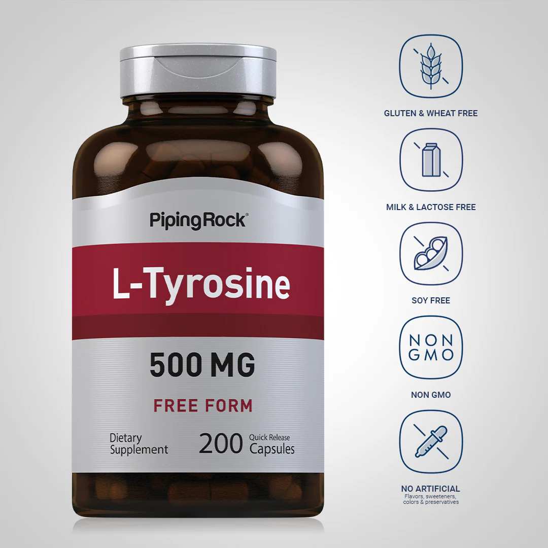 L-Tyrosine, 500 mg, 200 Quick Release Capsules - Image 5