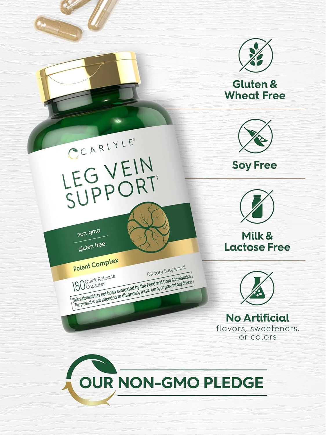 Leg Vein Support, 180 Quick Release Capsules - Image 8