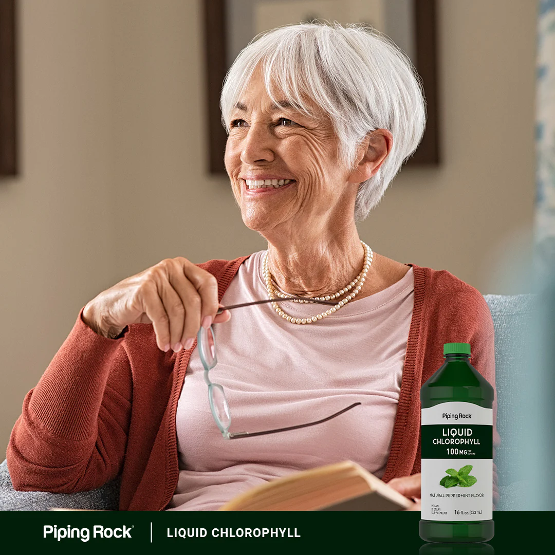 Liquid Chlorophyll (Natural Peppermint), 100 mg (per serving), 16 fl oz (473 mL) Bottle - Image 6