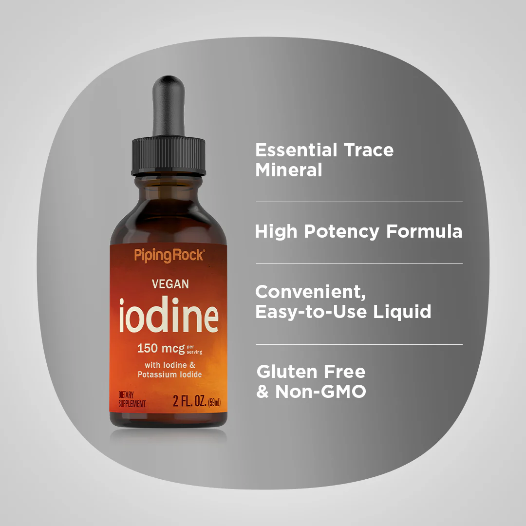 Liquid Iodine, 2 fl oz (59 mL) Dropper Bottle, 2  Bottles - Image 3