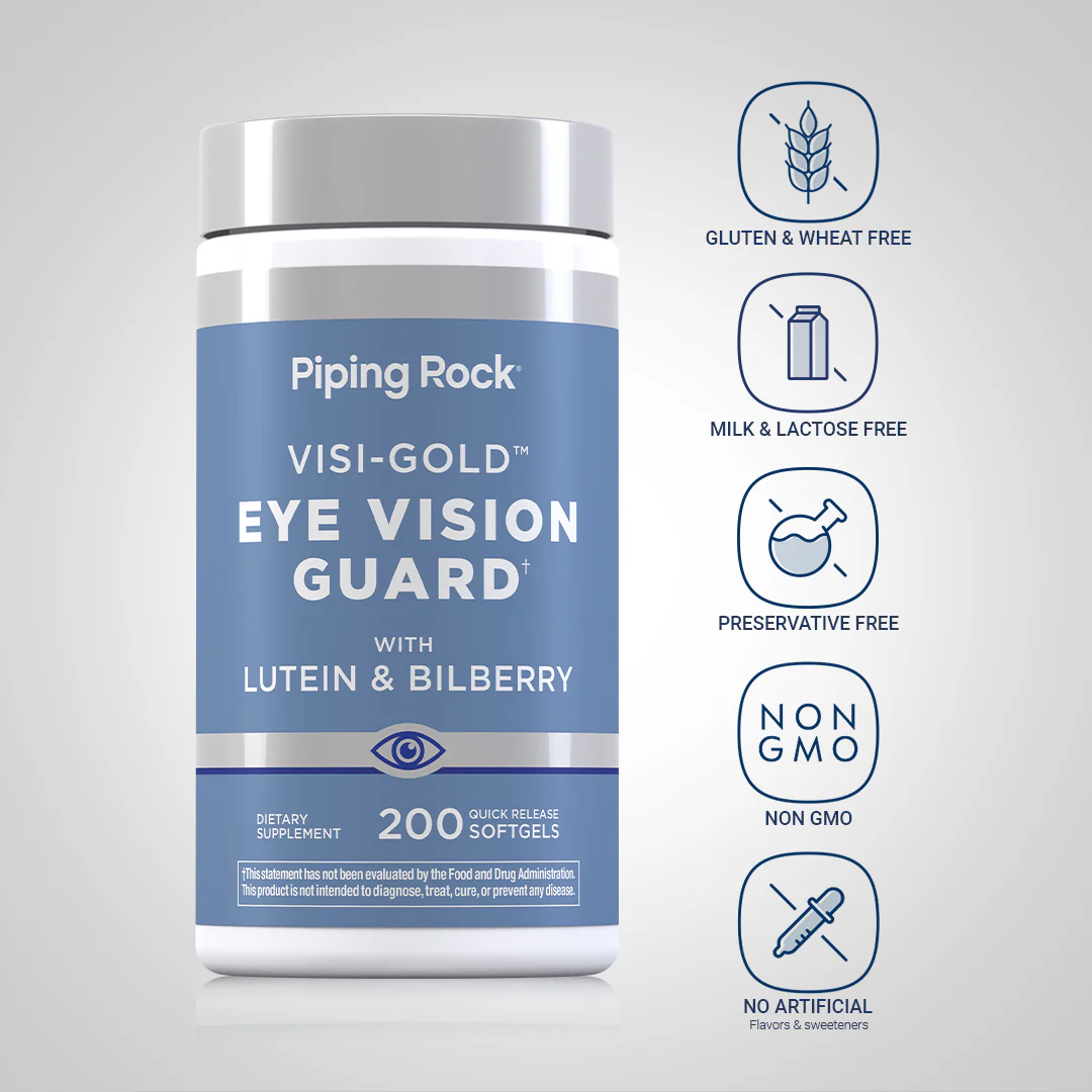 Lutein Bilberry Eye Vision Guard + Zeaxanthin, 200 Quick Release Softgels, 2  Bottles - Image 4