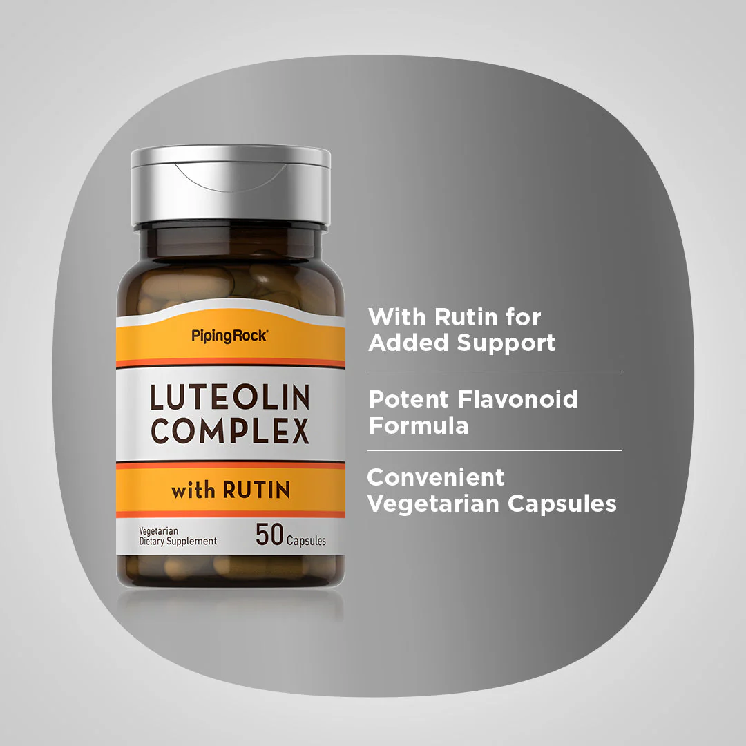 Luteolin Complex with Rutin, 100 mg, 50 Vegetarian Capsules, 2  Bottles - Image 4