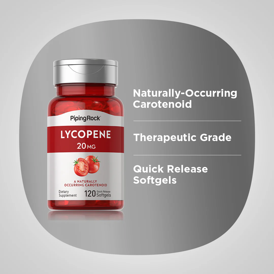 Lycopene, 20 mg, 120 Quick Release Softgels - Image 3